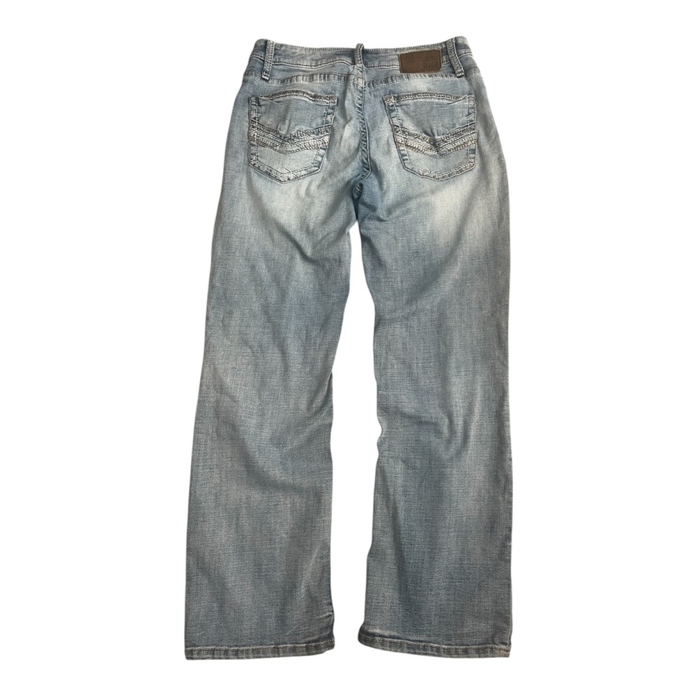 BKE Jake Jeans Men’s Sz 34S x30 Buckle Bootcut Distressed Light Washed Relaxed - Picture 2 of 4
